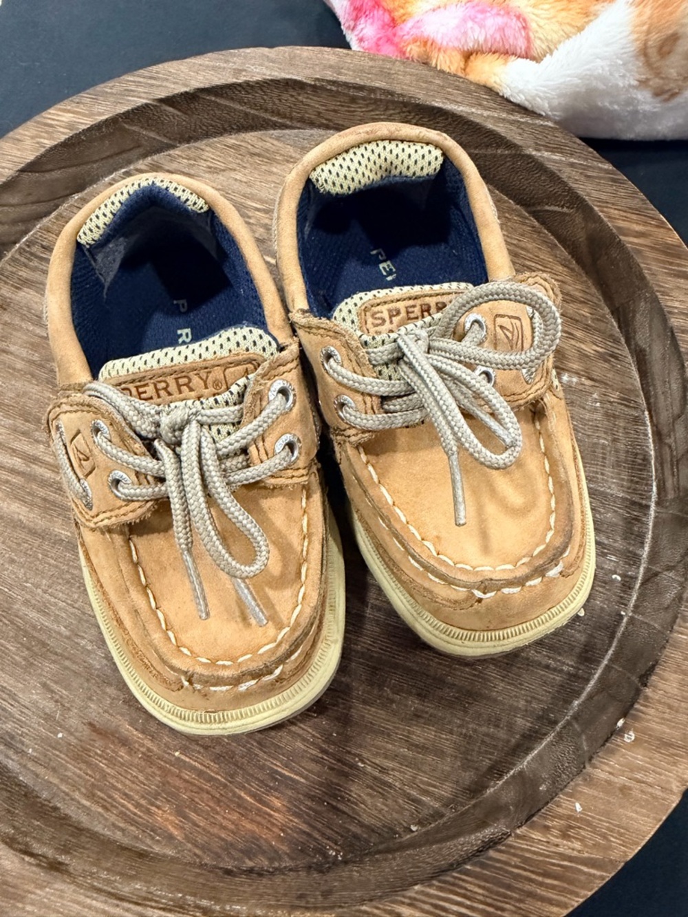 Sperry Kids Tan/Brown Landyard AC Boat Shoes 6c
